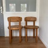 2 chaises en pin massif Daumiller