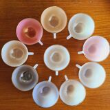 Vintage cups Harlequin Arcopal