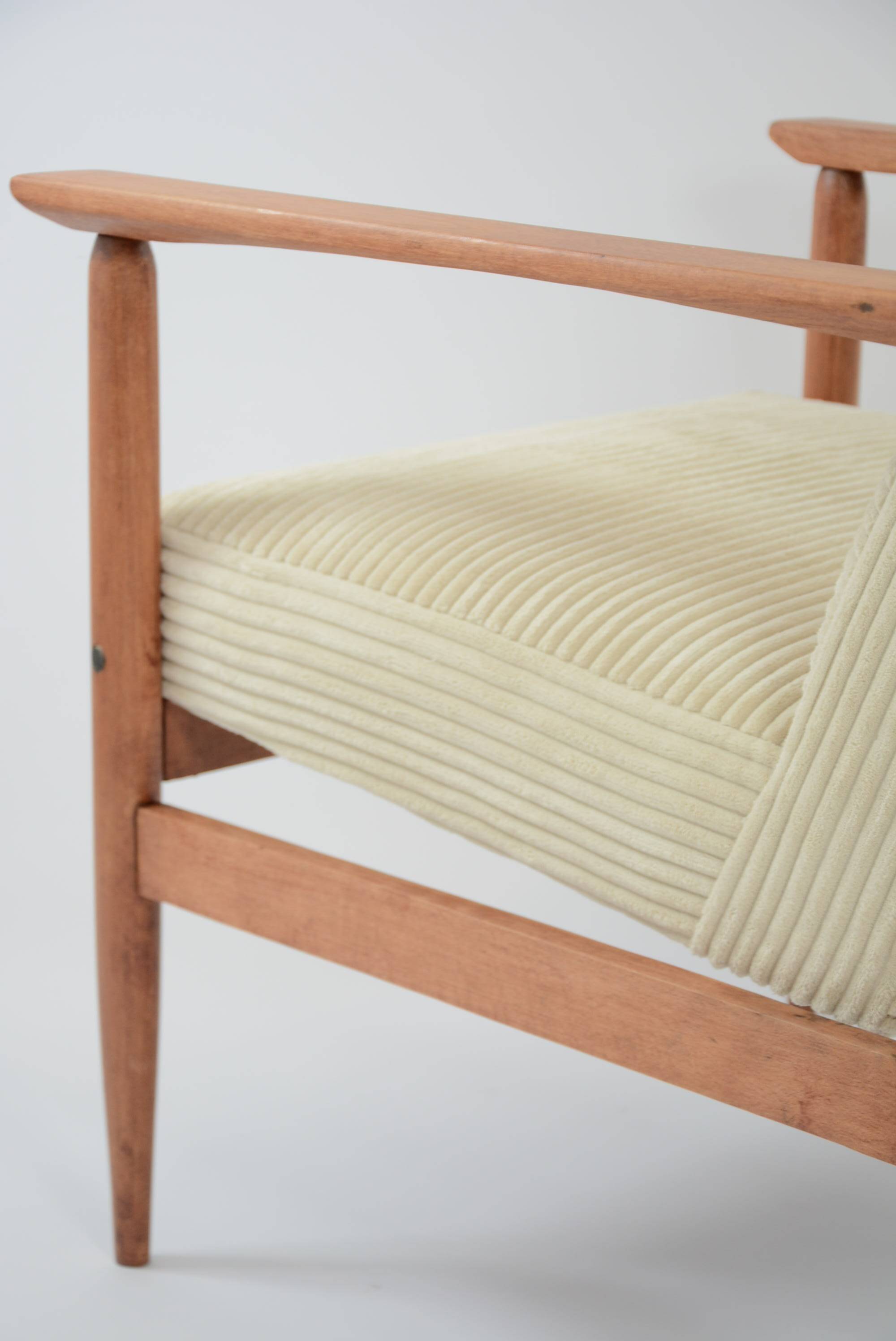 M ivory velvet armchair