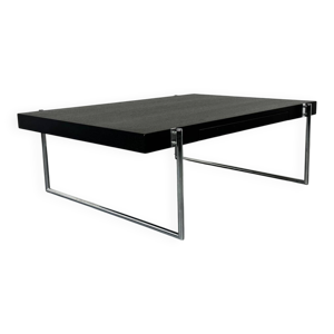 Table basse en bois massif - noir acier