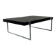 Bauhaus style black solid wood and tubular steel coffee table, Germany