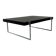 Bauhaus style black solid wood and tubular steel coffee table, Germany