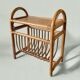 Vintage rattan and bamboo magazine rack
