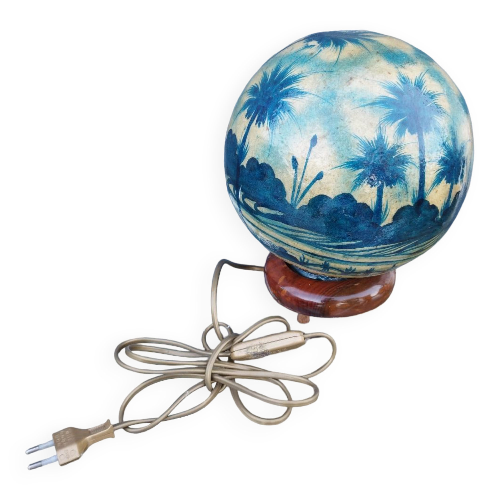 Table lamp night light globe luminous desert oasis