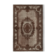Handmade distressed oriental 1980s 195 cm x 313 cm brown carpet