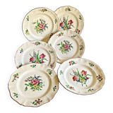 6 old Luneville flat plates, Réverbère model