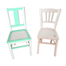 Set of 2 vintage wooden chairs