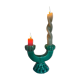 Green slip candle holder