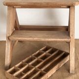 Step stool, small wooden workshop stepladder