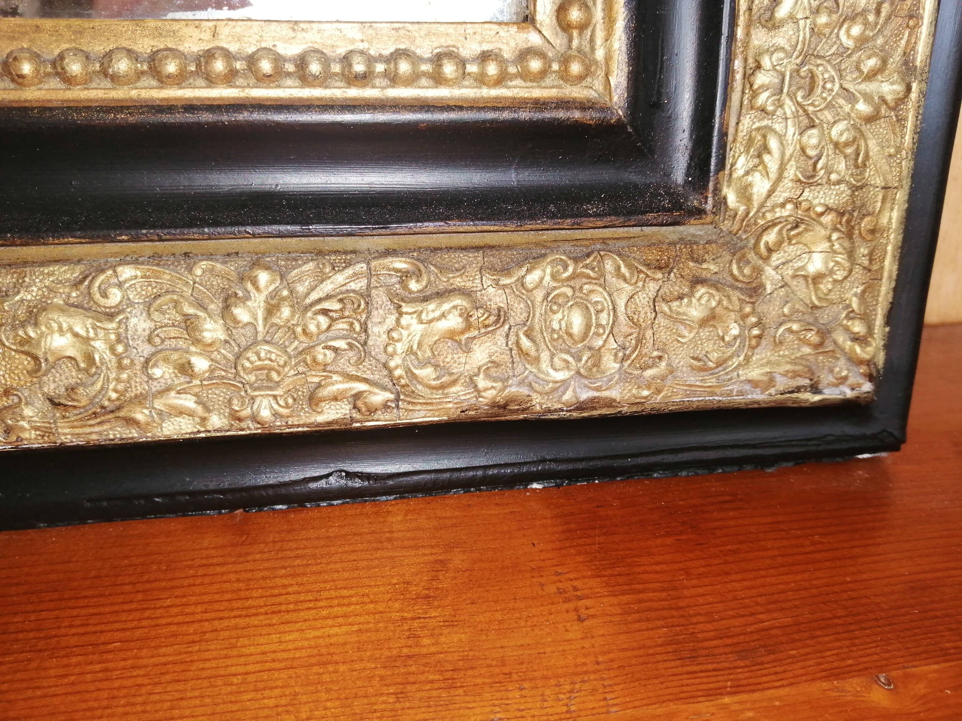 Old gilded mirror Napoleon III style