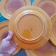 8 vintage mustard yellow ceramic plates