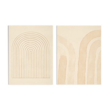 Pair of giclee prints, abstract blue wall art set of two, 50x70cm
