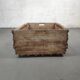 Set of 2 old large baskets with logs wood and wicker