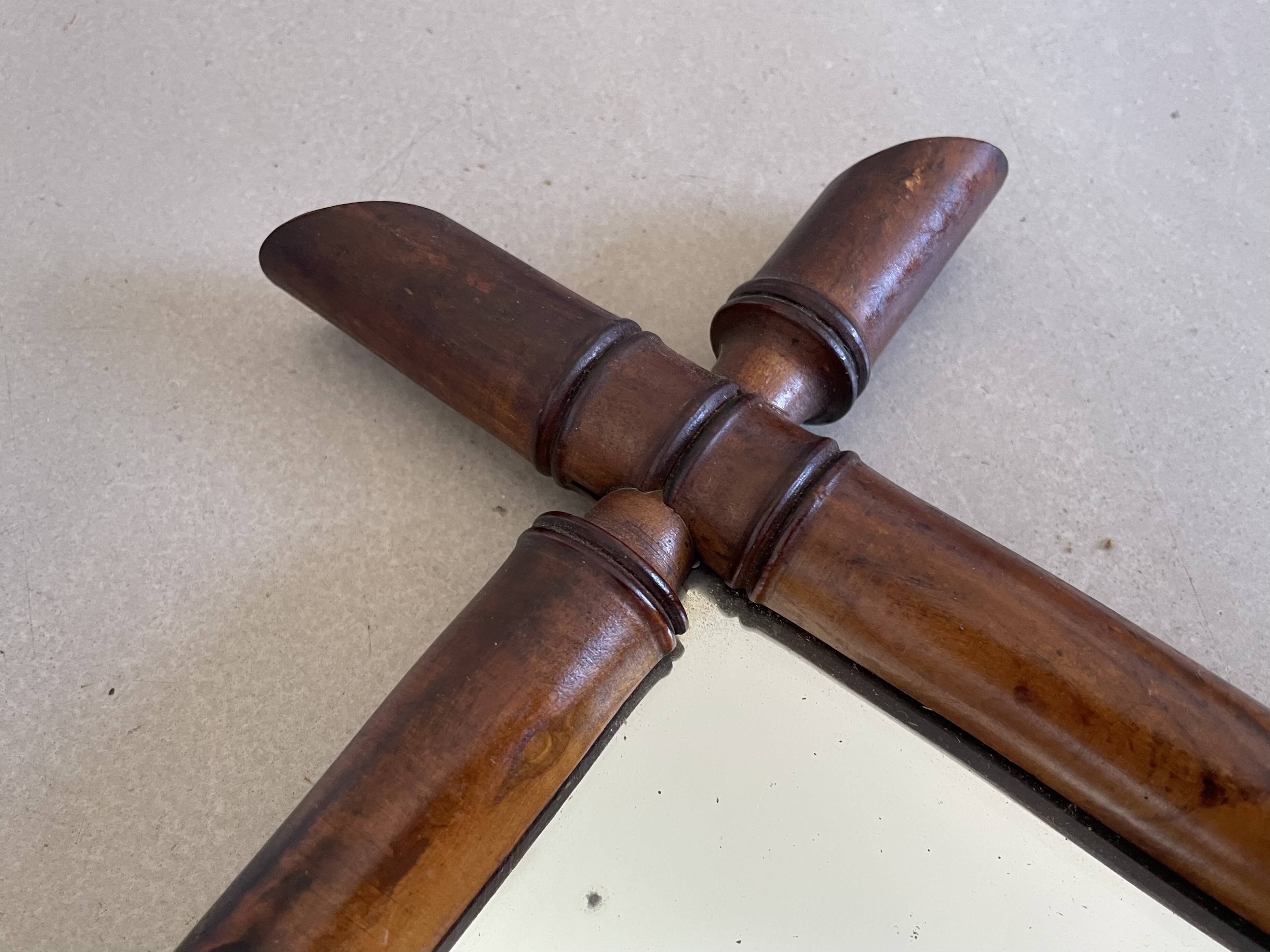Old wooden mirror