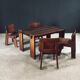 Constructivist Oak Dining Chairs, Belgium, 1960s, Set of 4