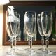Six flûtes à champagne en cristal