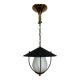 50s lantern pendant light, opaline and metal
