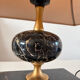 Lampe marbre noir Portoro 1970’s Philippe Barbier