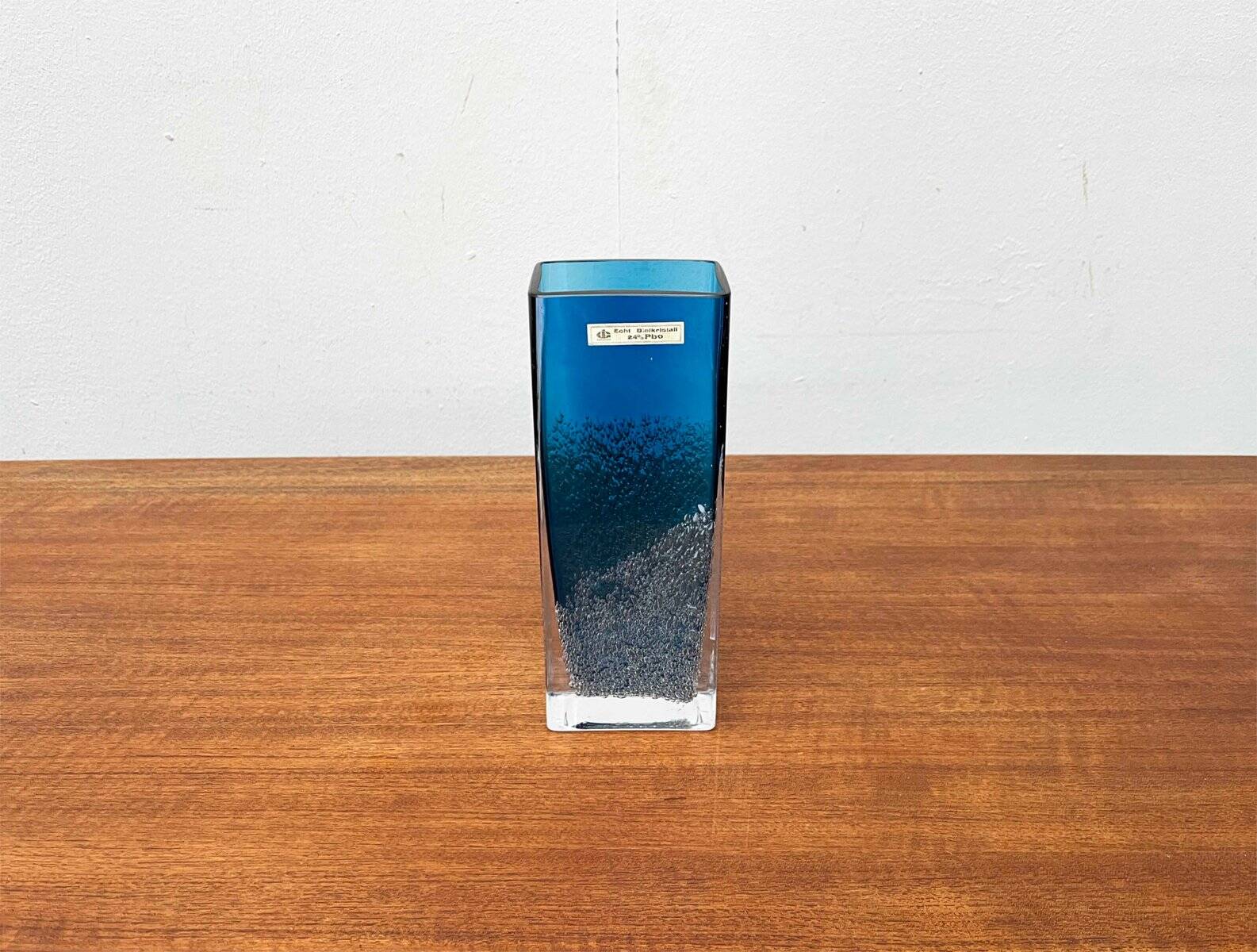 Mid-Century German Glass Block Vase by Ingrid Glas, Germany, 1960s