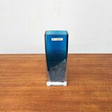 Mid-Century German Glass Block Vase by Ingrid Glas, Germany, 1960s