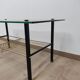 Coffee table brass glass vintage 50s
