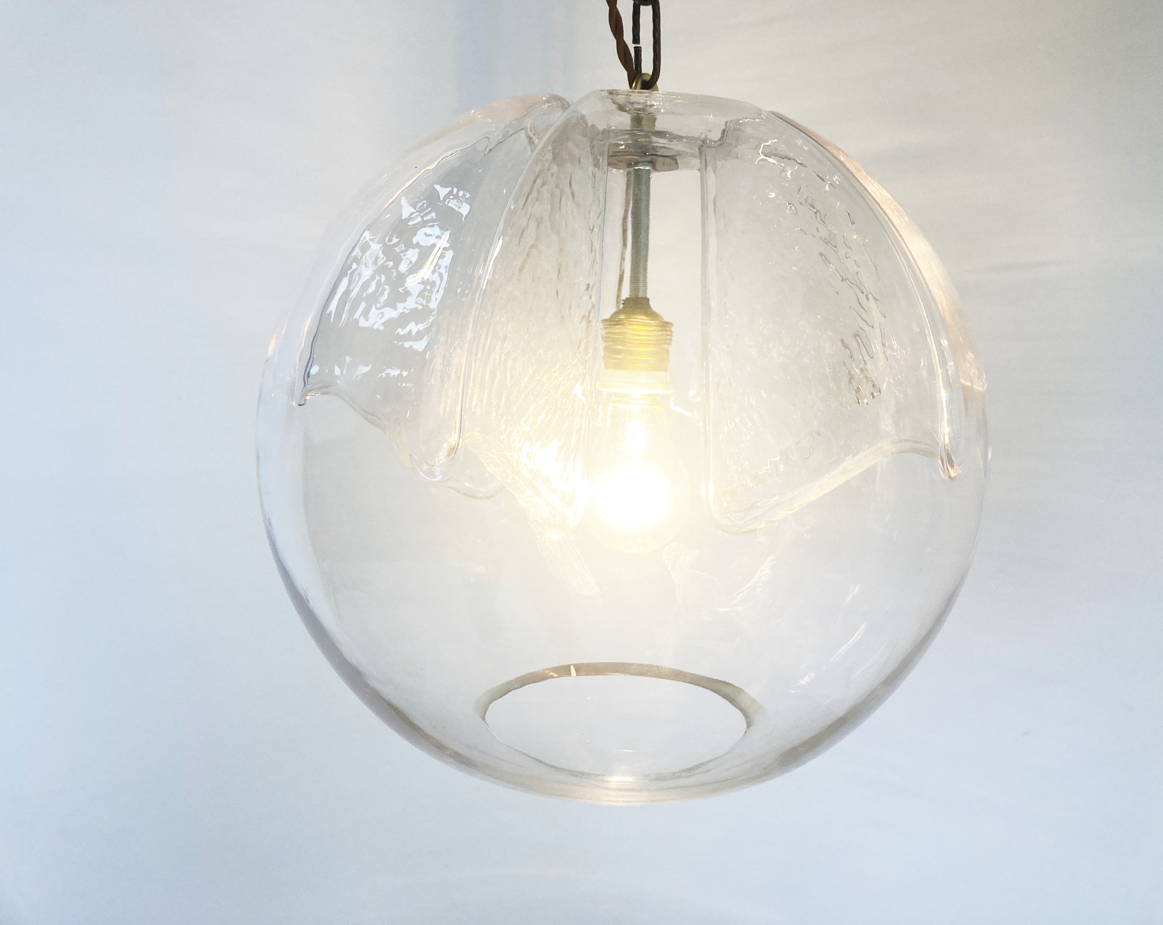 Suspension en verre par Peil et Putzler, années 1970