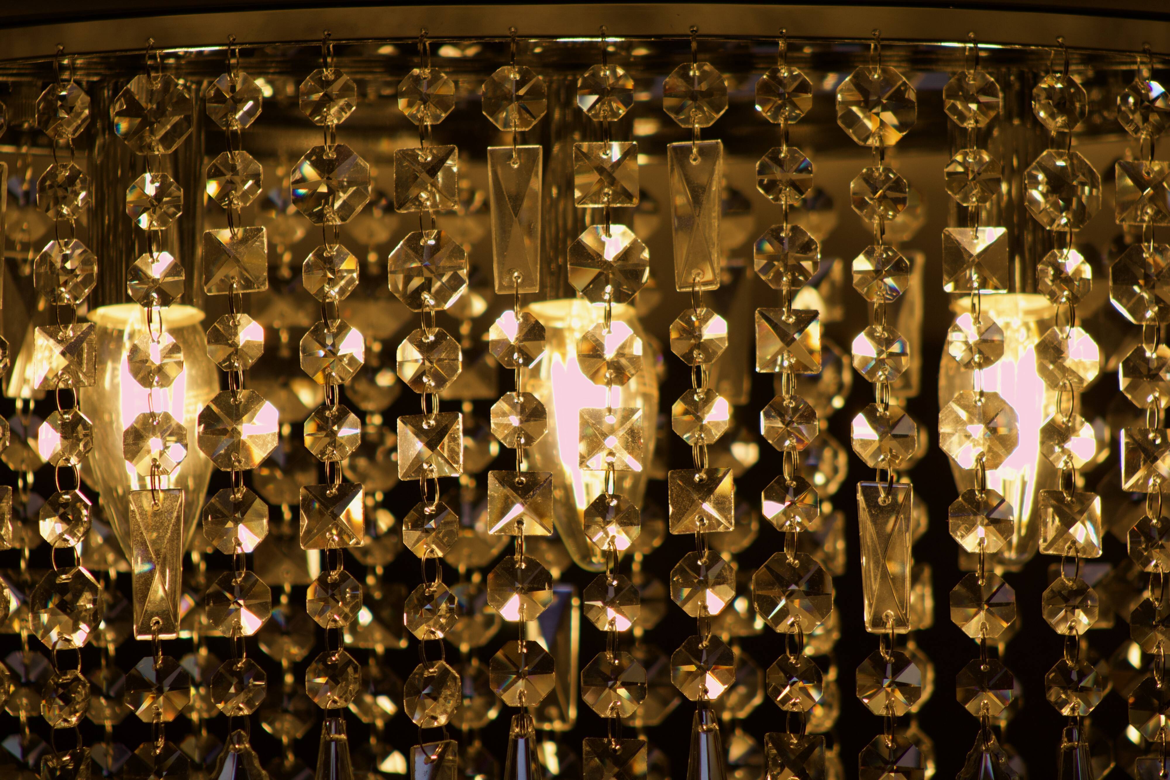 Minimalist glass fringe ceiling light