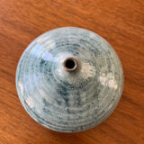 Vase, soliflore, sea urchin, ceramic, blue, to be identified.