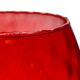 Vintage 1960s Murano-Style Red Art Glass Goblet - Twisted  Design
