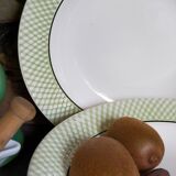Six earthenware plates of SALINS service "ISERAN" 50s