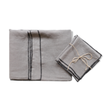 Mouse-grey linen tablecloth and towels
