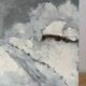 The snow - landscape, oil on canvas