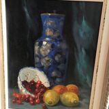 oil on canvas 'the Chinese vase' framed, by C Rielland
