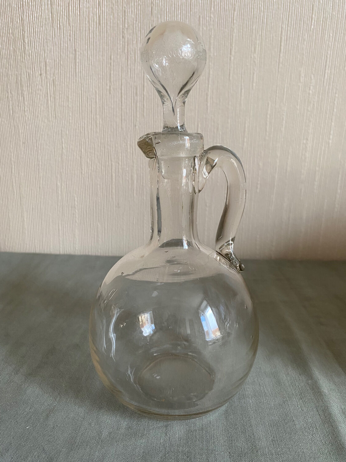 Blown glass oil cruet