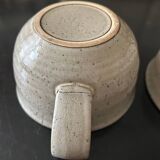 stoneware teapot and cups