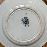 Set of 3 old flat plates Terre de Fer