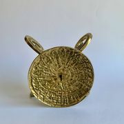 Brutalist bronze candleholder, 1970s
