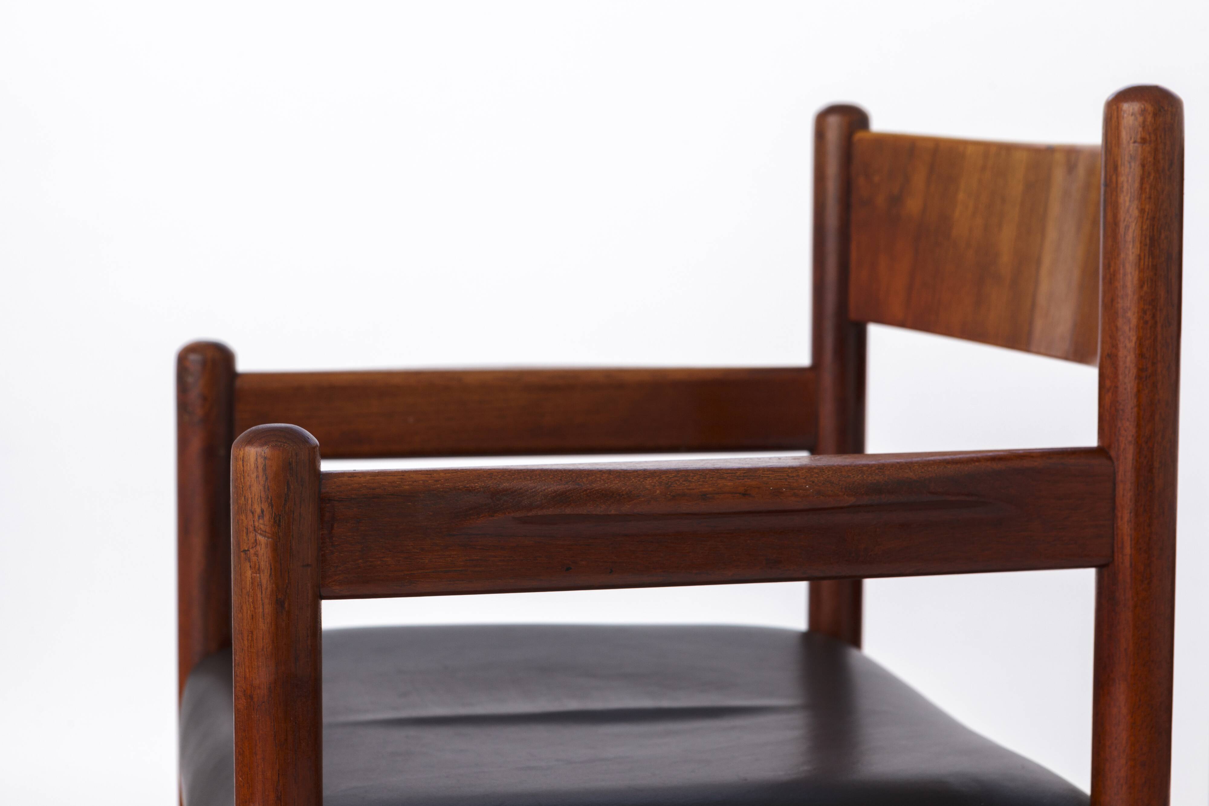 4 of 8 Vintage Armchairs, 1960s, Danish, Teak