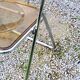 Set of 4 70s design folding chairs in smoked plexiglass and chrome metal