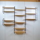 1970s modular wall-mounted bookcase shelf