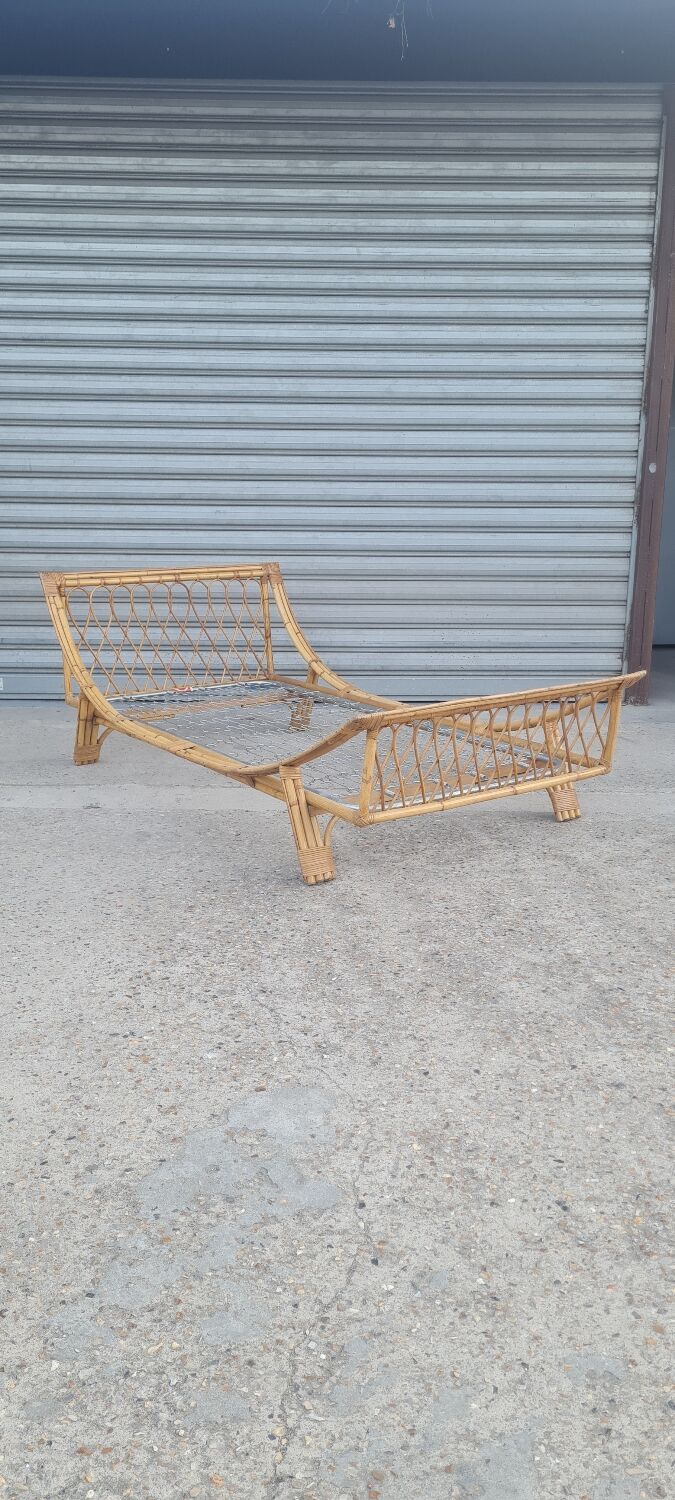 Ondaflex rattan bed 1960