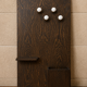 Art Deco coat rack in smoked oak