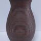 two-tone striped clay vase from the 1960s, signed