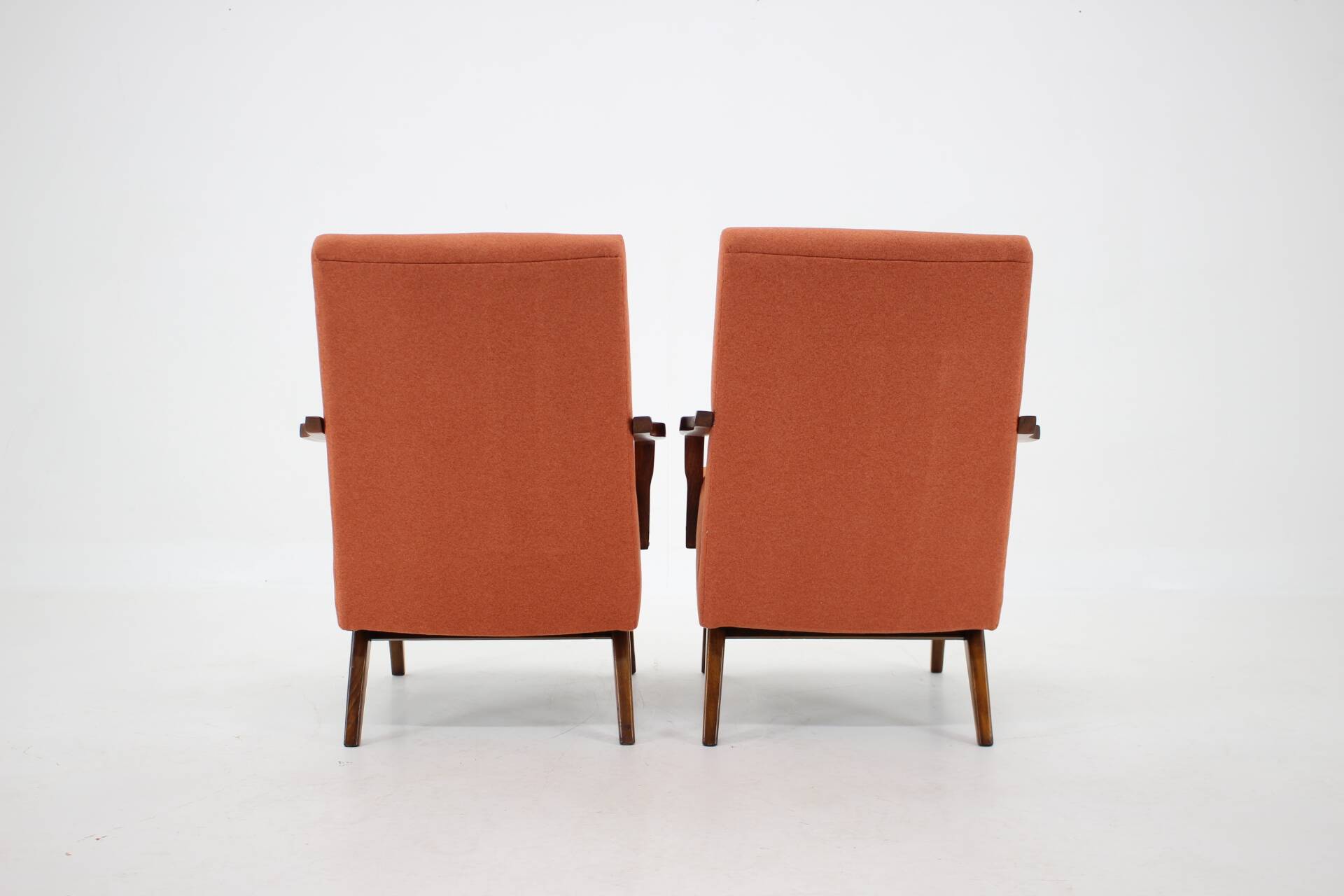 1960s Pair of Vintage Armchairs, Czechoslovakia