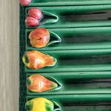 12 ceramic fruit knife holders.