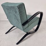 H 269 Lounge Chair and table spider by Jindřich Halabala for Up Zavody, 1940s, Set of 2