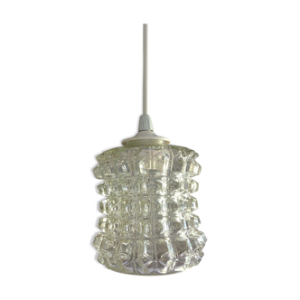 Structured glass bell lamp / vintage 60s / 70s