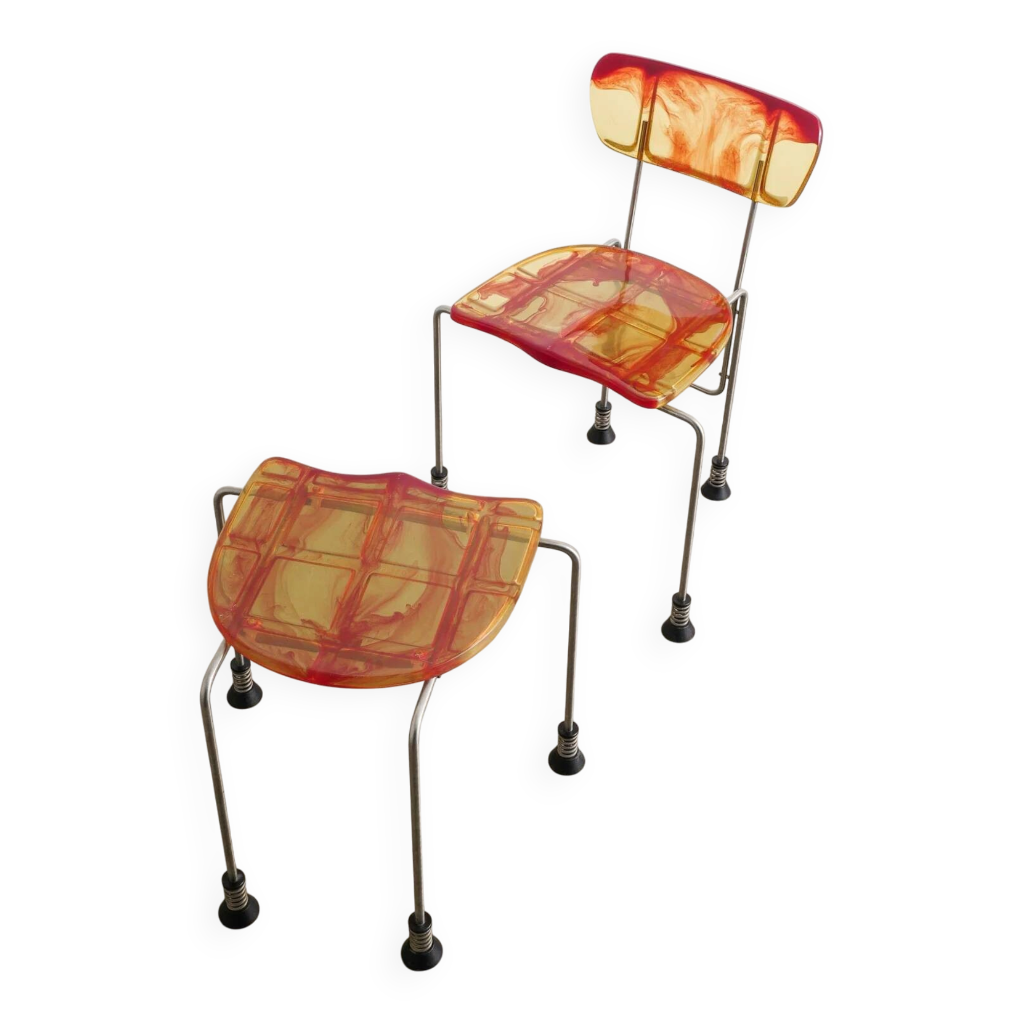 Italian Contemporary Broadway Chair & Stool by Gaetano Pesce, 1993