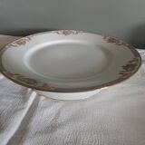 Standing plate porcelain of limoges flower baskets, fruits - beginning 20th