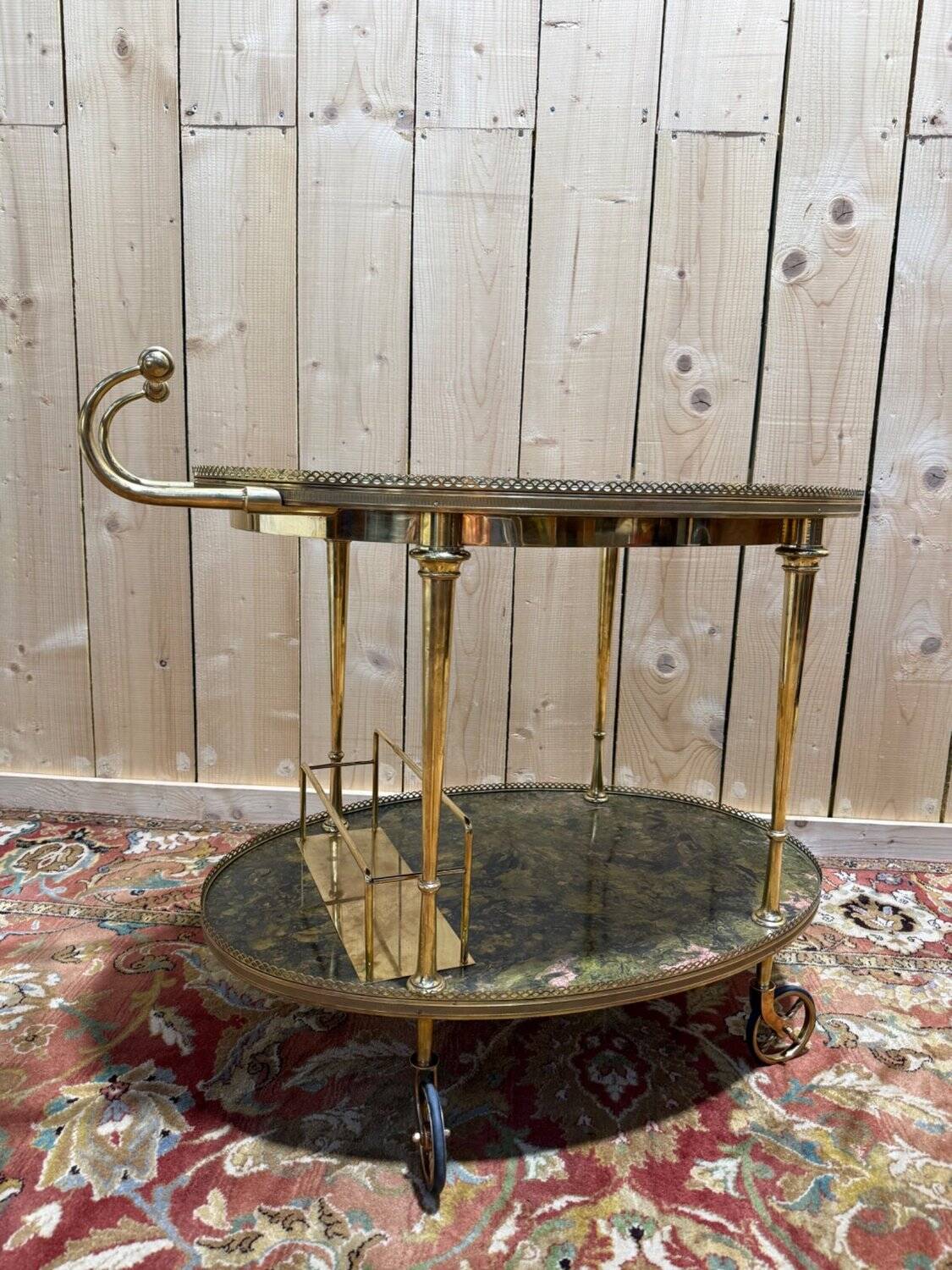 Service dessert in Louis XVI style – Brass & Faux Marble Trays – Year